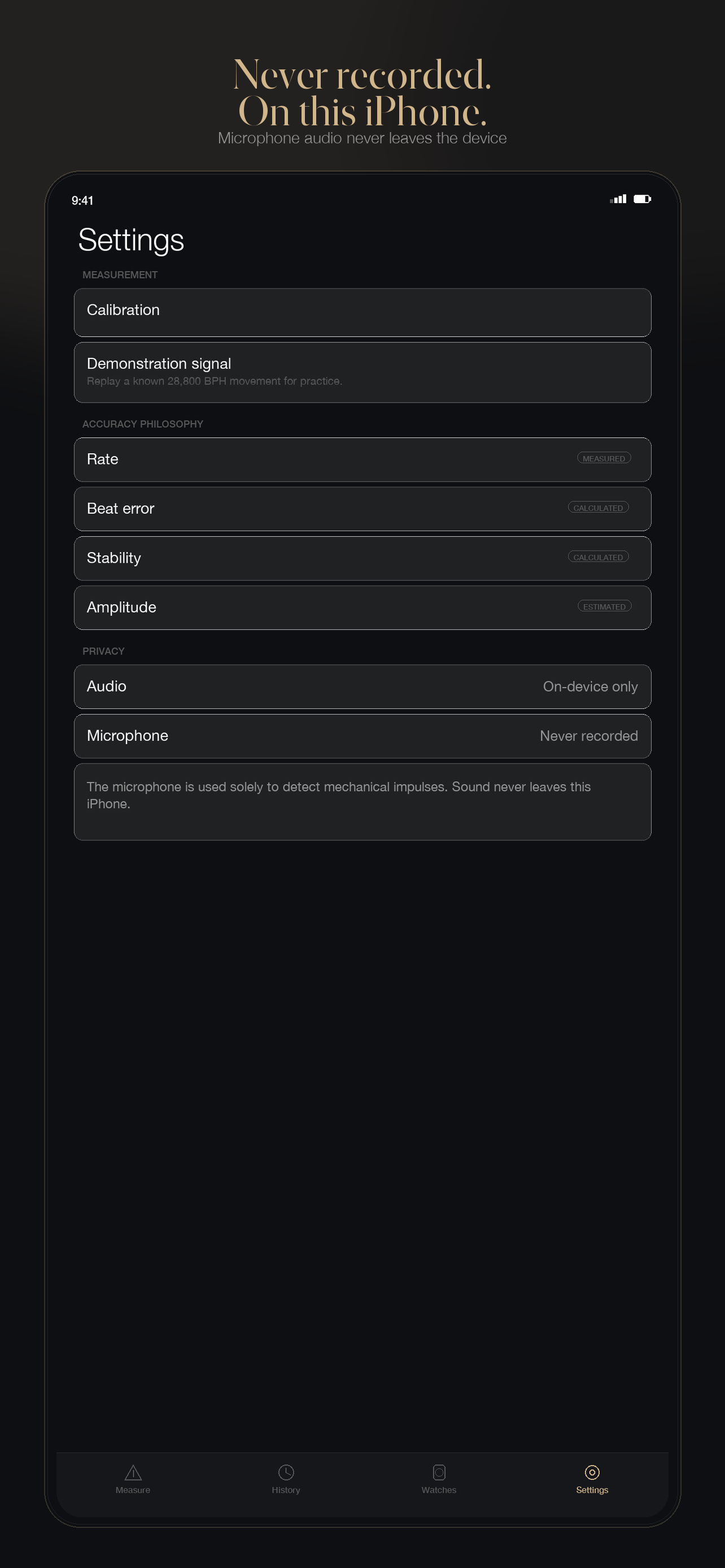 Privacy settings